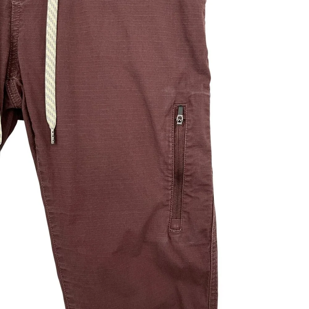 Vuori Ripstop Pants Chestnut Brown Mid Rise Drawstring Size Medium M - Picture 4 of 9